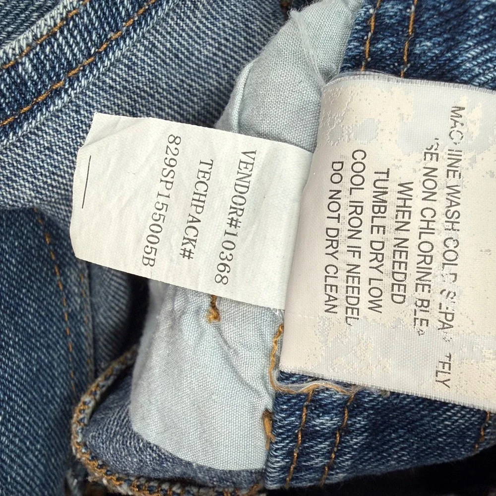 Melville Womens Denim Shortalls Medium Wash Raw Hem Overalls Size S 829SP155005B